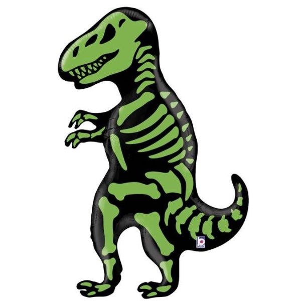 Balónek fóliový T-Rex kostra 104 cm