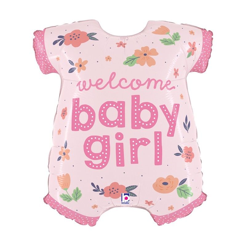 Balónek fóliový Welcome Baby Girl 79 cm
