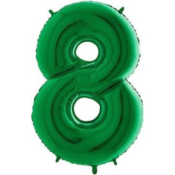 Balónek fóliový číslice zelená 8 1 ks