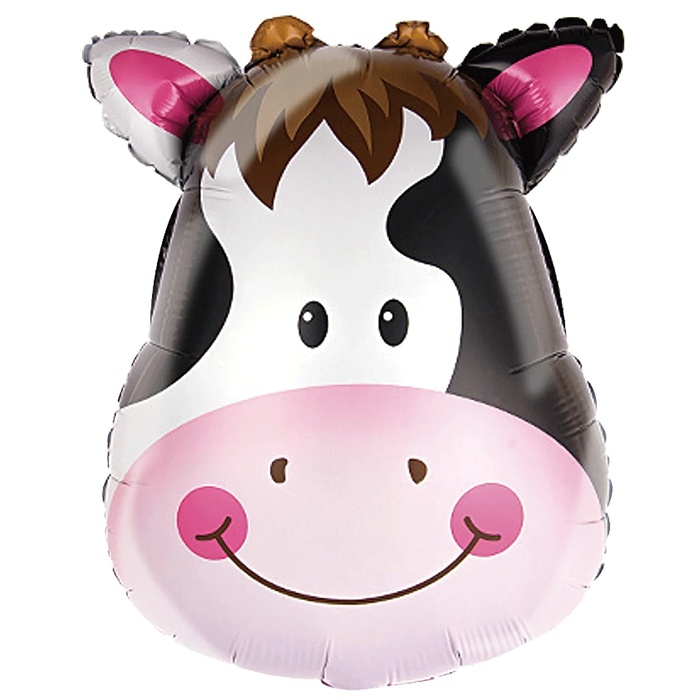 Balónek fóliový hlava Krávy 26x35 cm