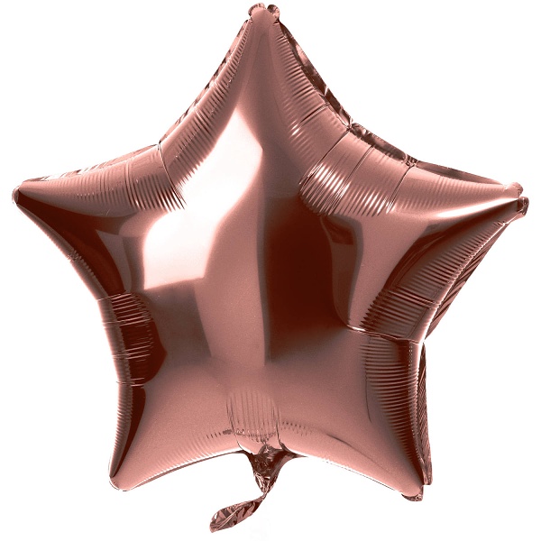 Balónek fóliový hvězda metalická bronzová 48cm