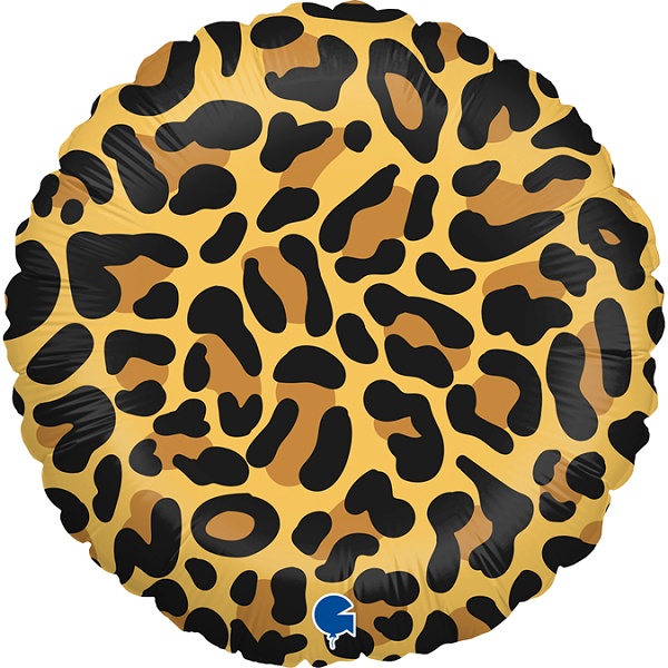Balónek fóliový kulatý Leopard 46 cm