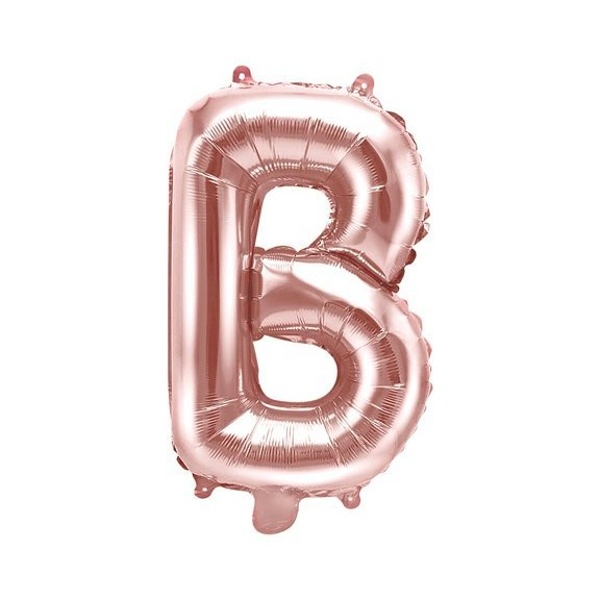 Balónek fóliový písmeno B Rose Gold 35 cm
