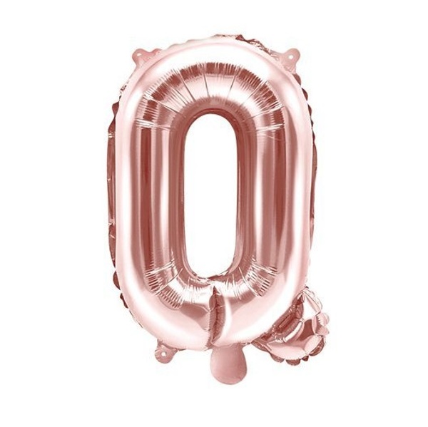 Balónek fóliový písmeno Q Rose Gold 35 cm