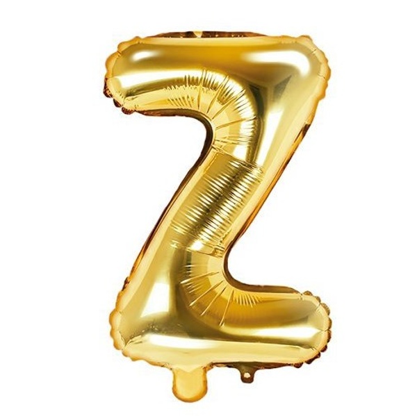 Balónek fóliový písmeno Z zlaté 35 cm