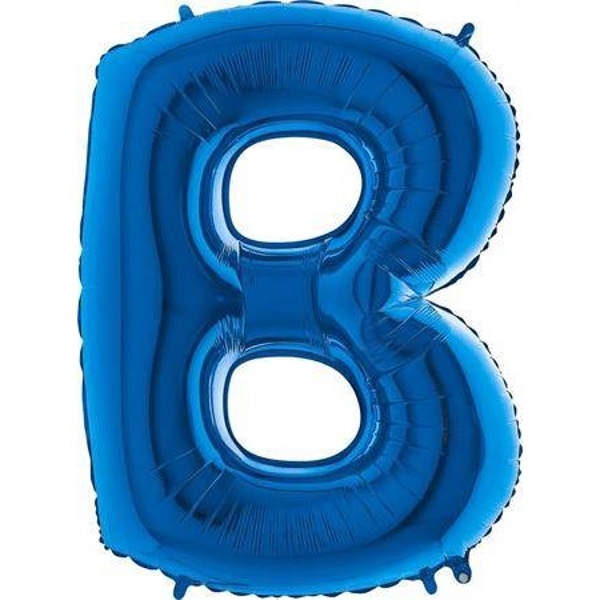 Balónek fóliový písmeno modré B 102 cm