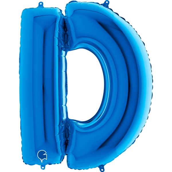 Levně Balónek fóliový písmeno modré D 102 cm