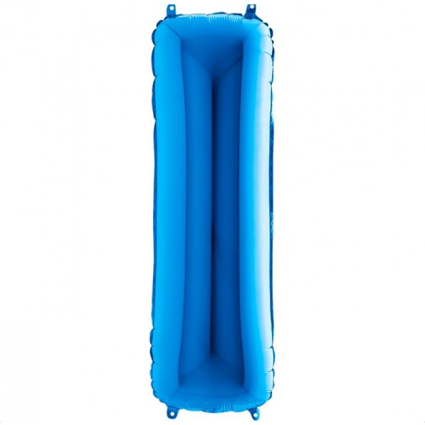 Balónek fóliový písmeno modré I 102 cm