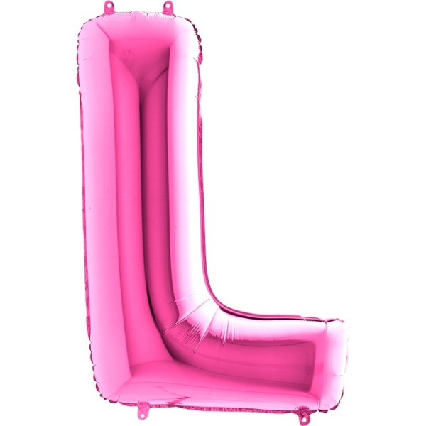 Balónek fóliový písmeno růžové L 102 cm