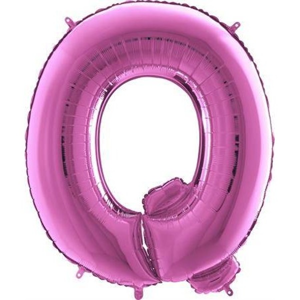 Balónek fóliový písmeno růžové Q 102 cm