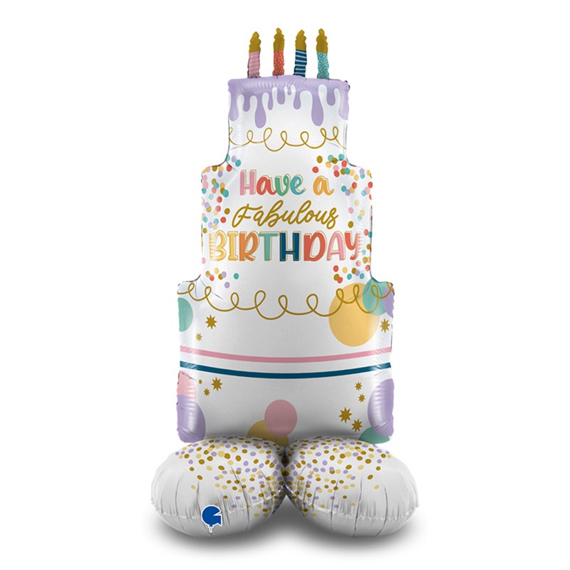 Balónek fóliový samostojný Fancy Cake 122 cm