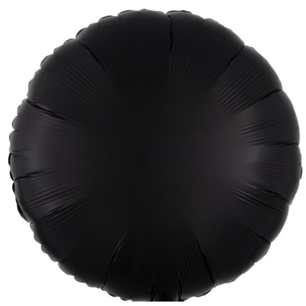 Levně Balónek fóliový saténový kruh černý 43 cm