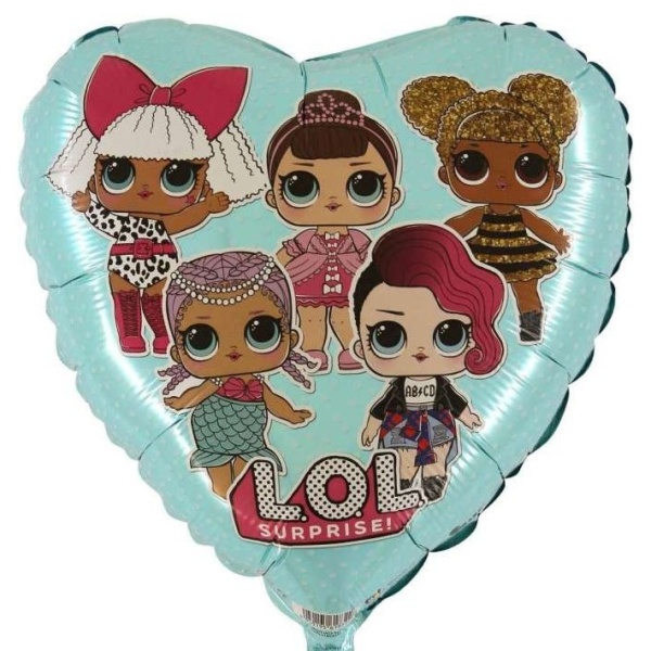 Balónek fóliový srdce LOL Surprise Tiffany 46 cm