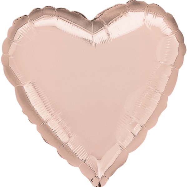 Balónek fóliový srdce Rose Gold 43 cm