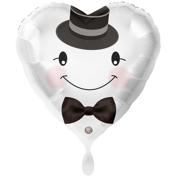 Balónek fóliový srdce Ženich 43 cm