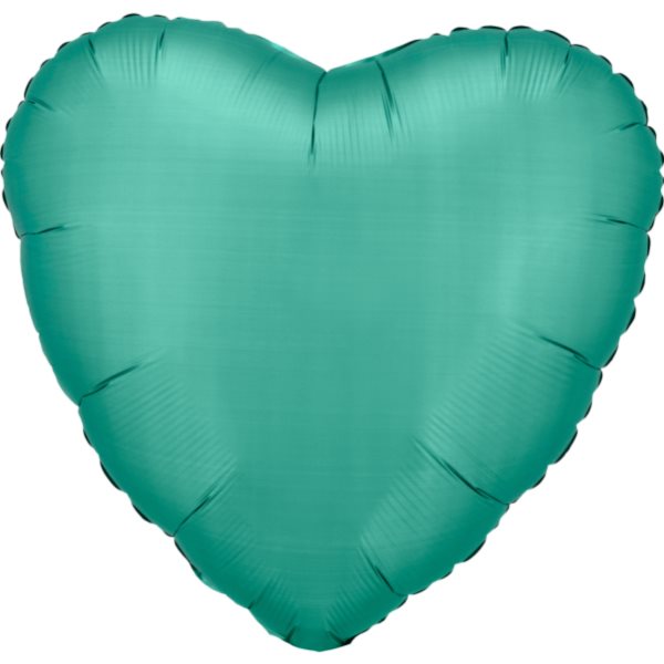 Balónek fóliový srdce saténové nefritové 43 cm