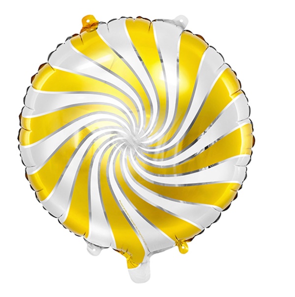 Balónek fóliový Bonbon zlatý 35 cm