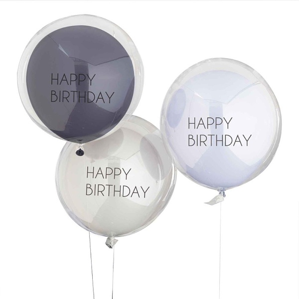 Balnek latexov Happy Birthday mix 60 cm 3 ks