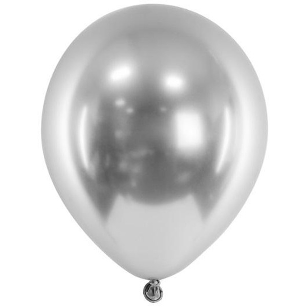 Levně Balónek latexový chromový stříbrný 46 cm 1 ks