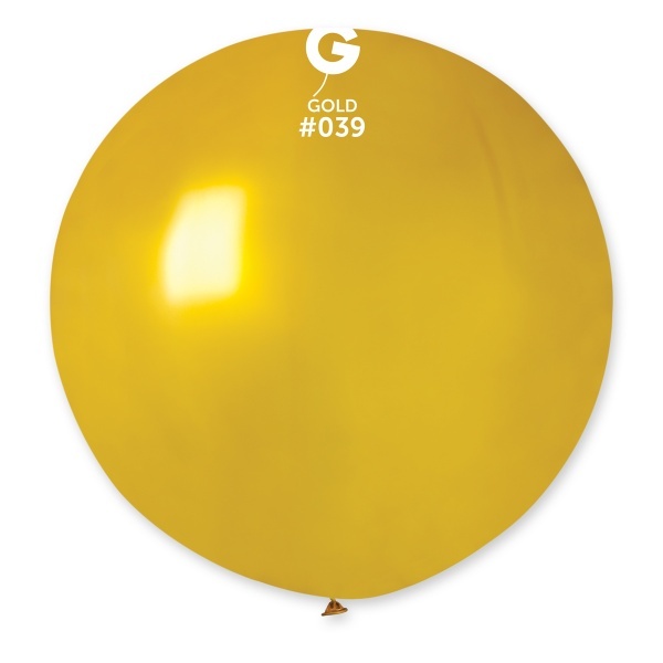 Balónek latexový metalický zlatý 100 cm