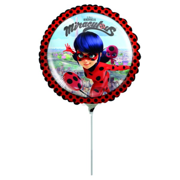 Balónek na tyčce plněný vzduchem Miraculous 23 cm