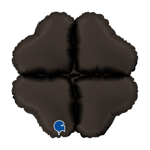 Balónková základna mini srdce saténová černá 30 cm
