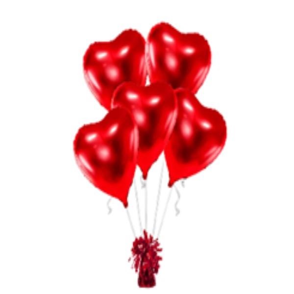 Balónkový buket Srdce červené + těžítko