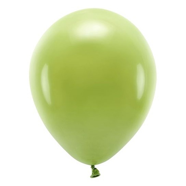 Levně Balónky latexové ECO pastelové olivově zelené 26 cm 100 ks