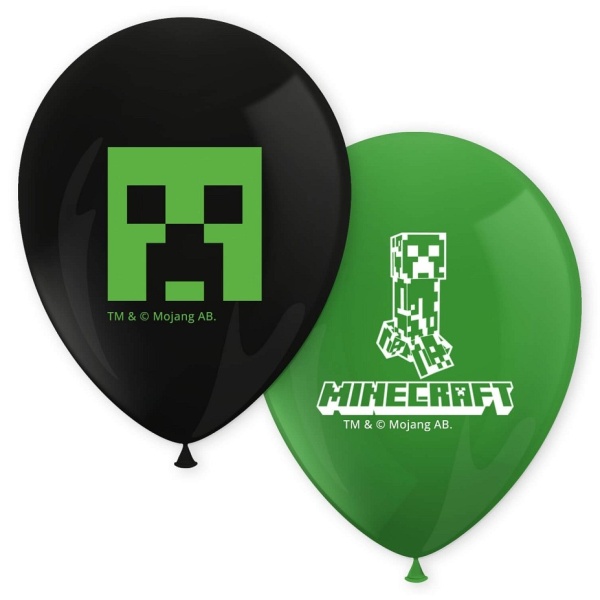 Levně Balónky latexové Minecraft 8 ks 28 cm