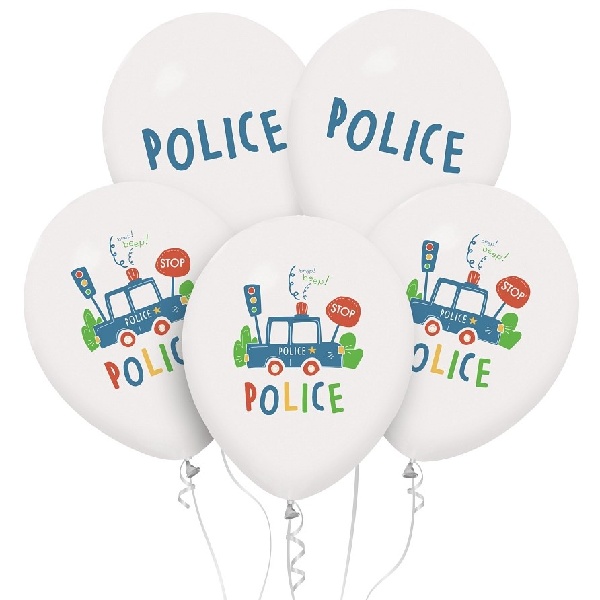 Balónky latexové Police 5 ks 30 cm