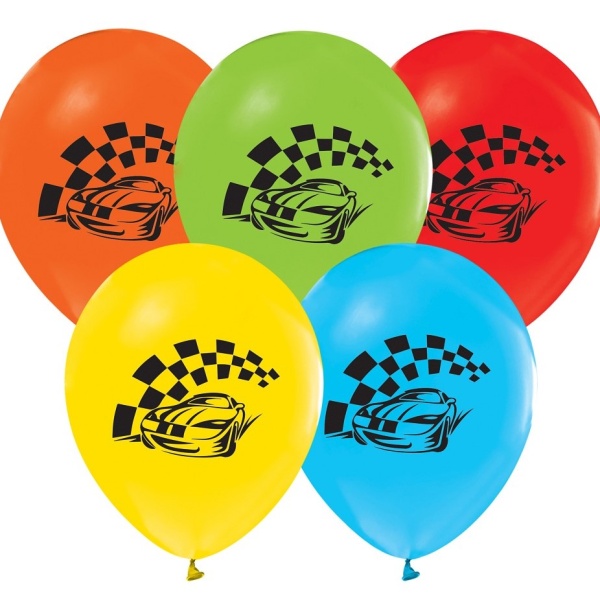 Balónky latexové Racing car 30 cm 5 ks