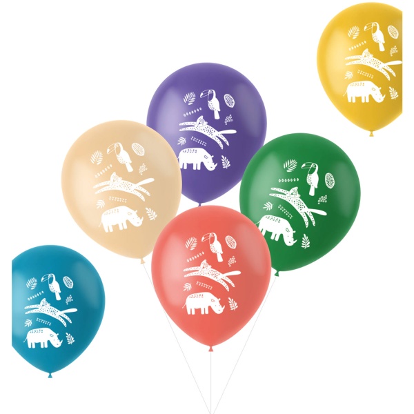 Safari party nature – balónky latexové 33 cm 6 ks