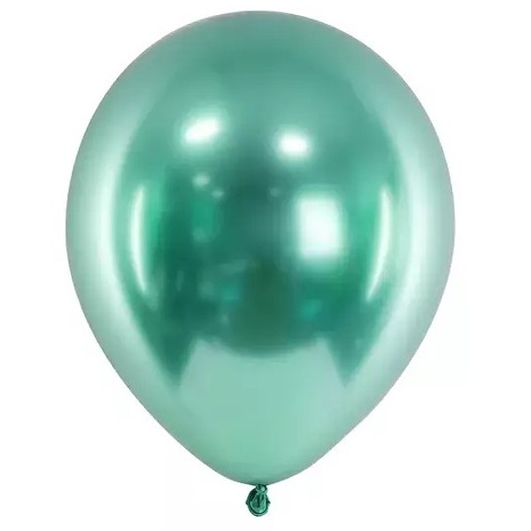 Levně Balónky latexové chromové lahvově zelené 30 cm 10 ks