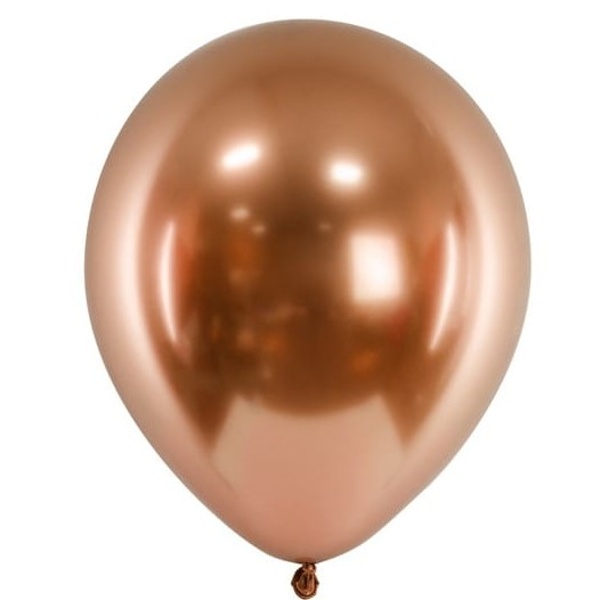 Balónky latexové chromové měděné 30 cm 50 ks
