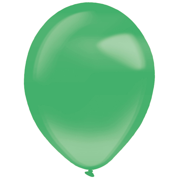Balónky latexové dekoratérské Crystal zelené 35 cm 50 ks