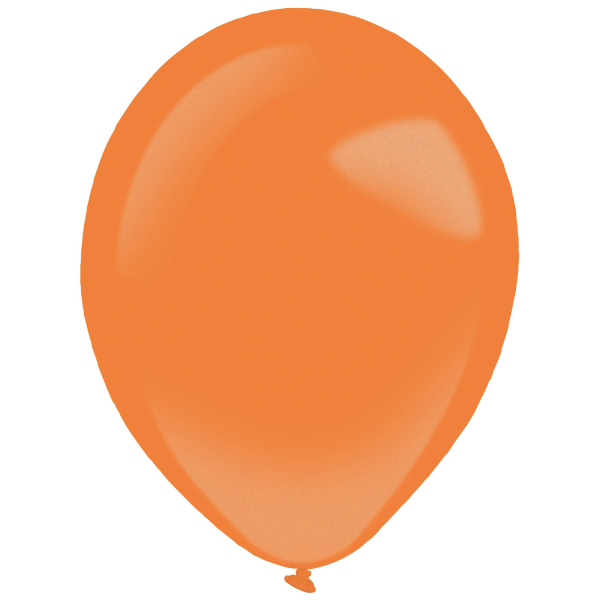 Balónky latexové dekoratérské metalické oranžové 27,5 cm 50 ks