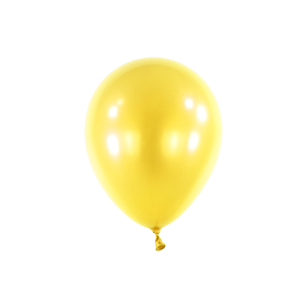 Balónky latexové dekoratérské metalické žluté 12 cm 100 ks