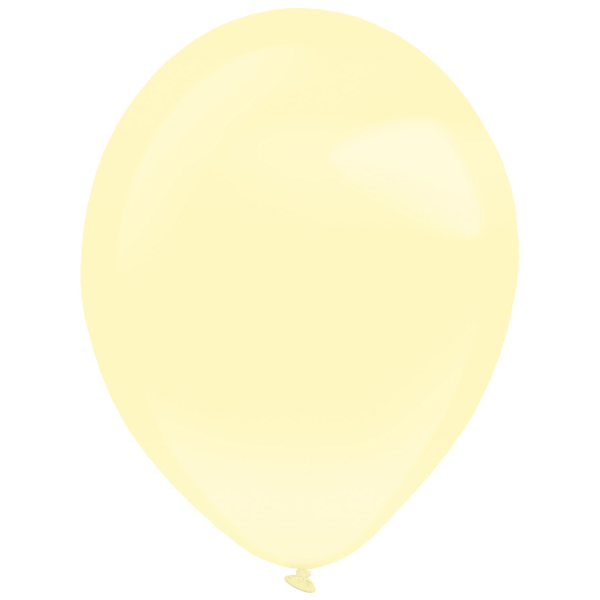 Levně Balónky latexové dekoratérské perleťové světle žluté 27,5 cm 50 ks