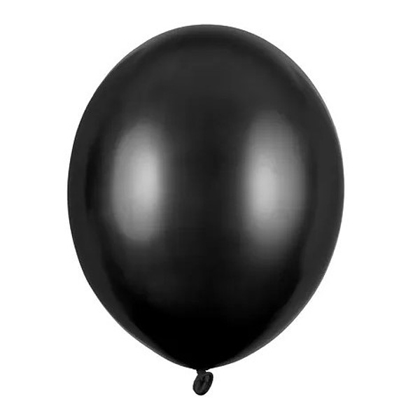Balónky latexové metalické 23 cm černé 1ks