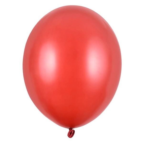 Levně Balónky latexové metalické červené 23 cm 1 ks