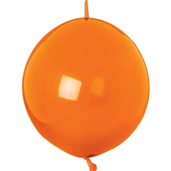 Levně Balónky latexové spojovací dekoratérské Crystal oranžové 30 cm 50 ks