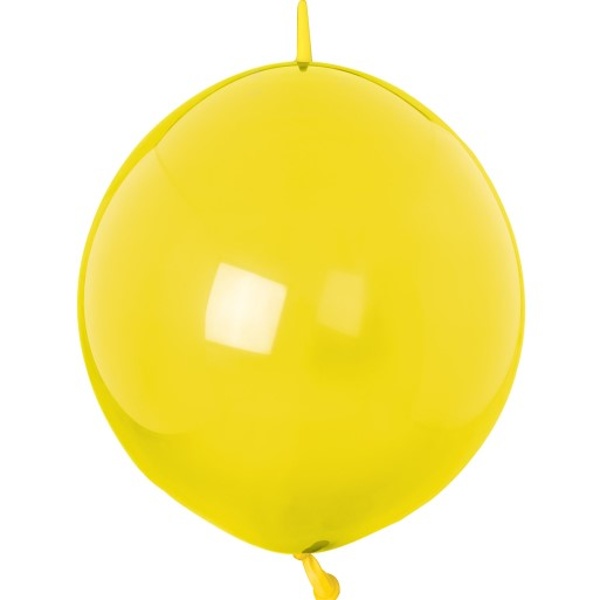 Balónky latexové spojovací dekoratérské Crystal žluté 30 cm 50 ks