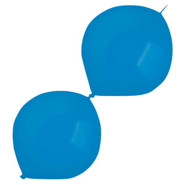 Balónky latexové spojovací dekoratérské metalické modré 30 cm 50 ks