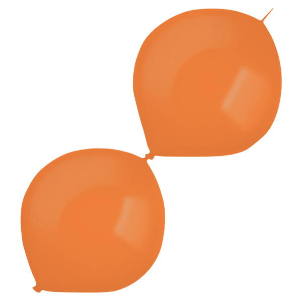 Balónky latexové spojovací dekoratérské metalické oranžové 30 cm 50 ks