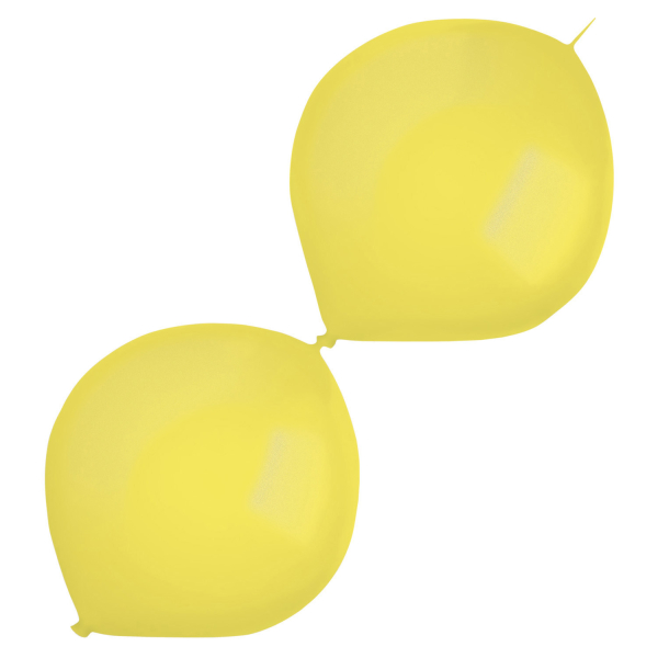 Balónky latexové spojovací dekoratérské metalické žluté 30 cm 50 ks