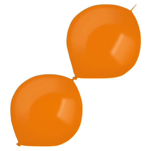 Balónky latexové spojovací dekoratérské pastelové oranžové 30 cm 50 ks
