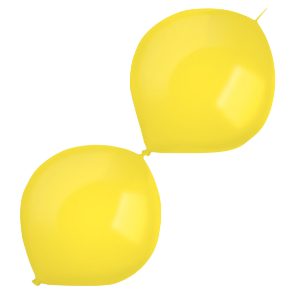 Levně Balónky latexové spojovací dekoratérské pastelové žluté 30 cm 50 ks