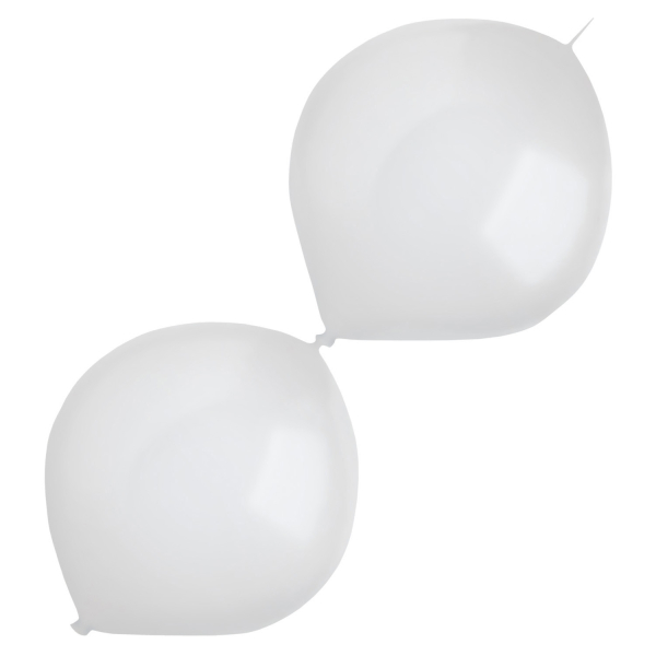 Balónky latexové spojovací dekoratérské perleťové bílé 30 cm 50 ks