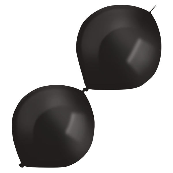 Levně Balónky latexové spojovací dekoratérské perleťové černé 30 cm 50 ks