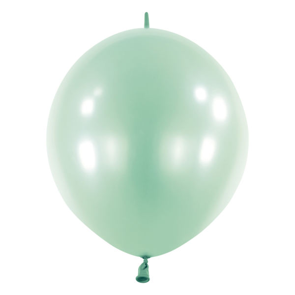 Balónky latexové spojovací dekoratérské perleťové mintově zelené 15 cm 100 ks